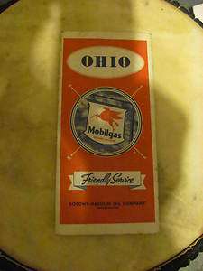 1936 Mobilgas road map of OHIO  