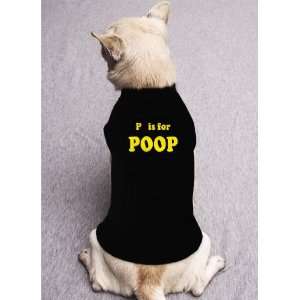  P IS FOR POOP funny butt stink potty train puppy silly bad DOG 