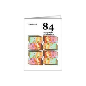  84th Birthday Greeting Card with Colorful Presents Card 