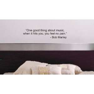 One Good Thing About Music Bob Marley Quote Sticker Decal Wall Reggae 