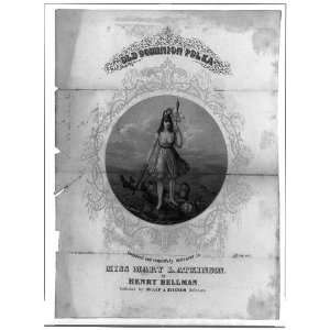    Old Dominion polka,illustrated music,H Bellman,1855
