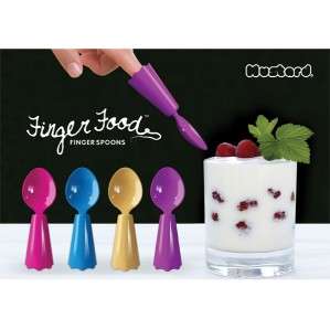 Finger Food Spoons Reusable Party Cutlery x 4 NEW GIFTS  