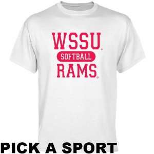   Winston Salem State Rams White Custom Sport T shirt  : Sports