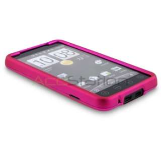 generic snap on rubber coated case for htc evo 4g hot pink quantity 1 