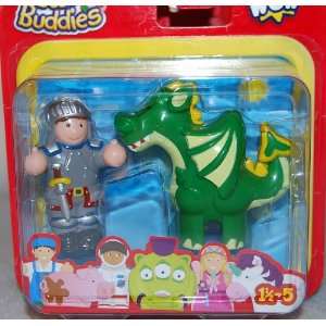  Wow Toys Best Buddies Green Dragon With Knight Wearing 
