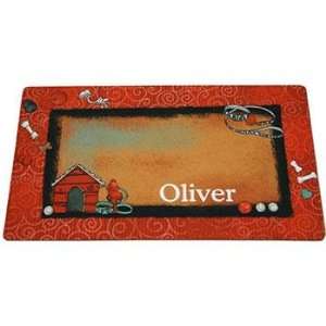  Drymate Bow Wow Red Personalized Pet Placemat: Kitchen 