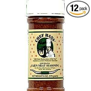 Chef Hans Louisiana Cajun Meat Seasoning, 7 Ounce Packages (Pack of 