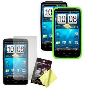   Green) & LCD Screen Guard / Protector for HTC Inspire 4G: Cell Phones