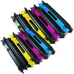 Pack Cyan Magenta Yellow Black TN 115 Laser Toner Cartridge Non OEM 