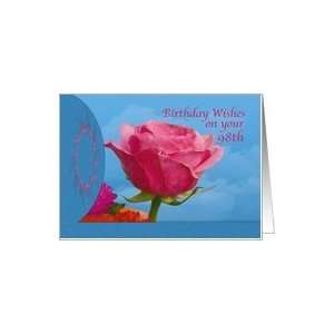  Birthday, 98th, Pink Rose Card Toys & Games