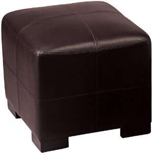  Harris Marcus Home Brown Leather Ottoman: Home & Kitchen
