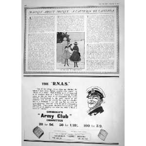 1917 POST GIRL MAIL ARMY CLUB CIGARETTES CAVANDERS