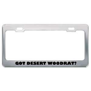  Got Desert Woodrat? Animals Pets Metal License Plate Frame 