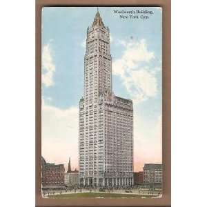  Vintage Postcard Woolworth Building 1914 New York City 