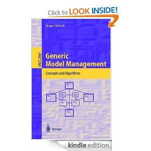 Generic Model Management: Concepts and Algorithms: Sergey Melnik 