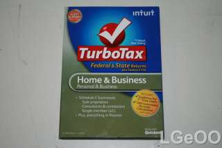 New Intuit TurboTax Home & Business 2011 028287034723  