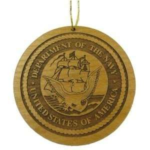  US Navy Wood Christmas Ornament