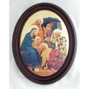    11 x 13 inch Nativity Scene with Wood Frame: Home & Kitchen