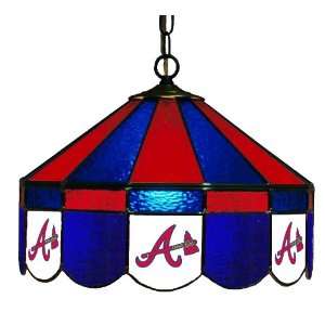 Atlanta Braves 16 Stained Glass Pub Lamp:  Sports 