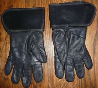 Harley Davidson Leather Gauntlet Gloves 1930s Vintage Size 9 Sherling 