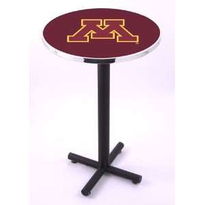 Minnesota Golden Gophers Round Pub Table With Black Base  