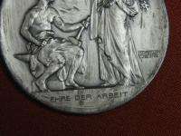 German Germany Silver Labor Table Medal  
