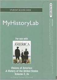 NEW MyHistoryLab    Standalone Access Card    for Visions of America 