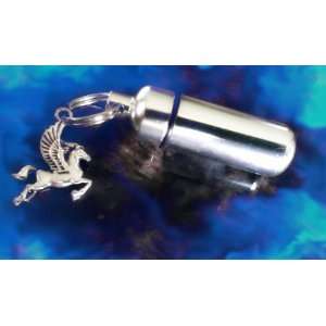   Cremation Urn Keychain with Pegasus the Flying Horse 