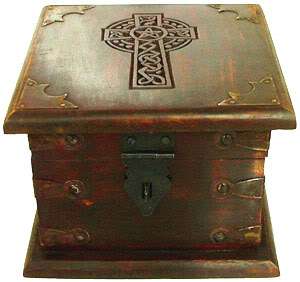 10 pc CELTIC Cross pentacle WITCH chest box oil sage Altar KIT YULE 