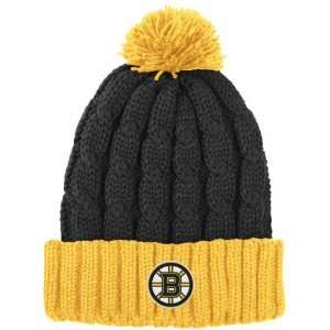    Boston Bruins Womens Cuffed Pom Knit Hat