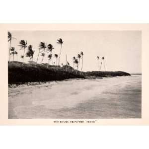   Barbados Lesser Antilles Island Waves   Original Halftone Print Home