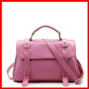   Handbag Vintage Briefcase Messenger Bag Office Lady Hot Pink 170391