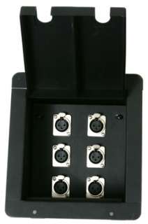 NEW OSP Recessed Floor Stage Box w/6 XLR Mic Connectors  