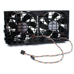  Genuine Dell DC 12V 4 Wire 5 pin Dual Cooling Fan Assembly 