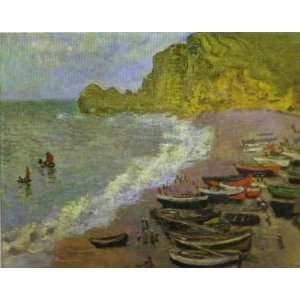   : Beach At Etretat : Art Reproduction Oil Painting: Home & Kitchen