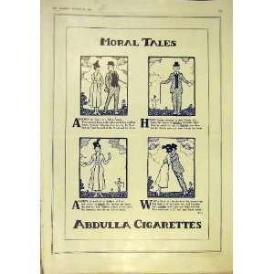  Advert Abdulla Cigarettes Moral Cartoon Print 1918: Home 