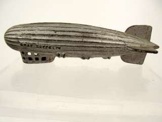 Fantastic Antique GRAF Zeppelin Cast Iron Still Bank  