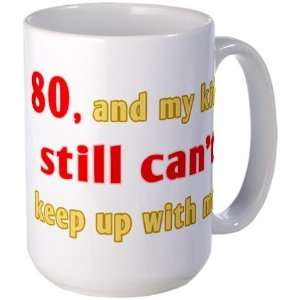  Witty 80th Birthday Funny Large Mug by  