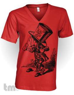 Mad Hatter Alice in Wonderland AA 2456 V Neck T Shirt  