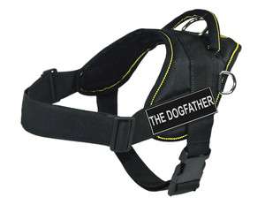 Dog Nylon Harness With Velcro Patches THE DOGFATHER  