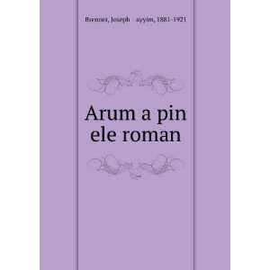    Arum a pin ele roman Joseph á¸¤ayyim, 1881 1921 Brenner Books