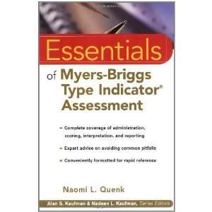  Essentials of Myers Briggs Type Indicator Assessment 