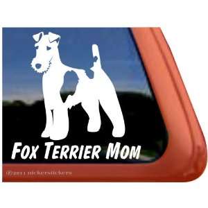  Fox Terrier Mom ~ Wirehair Fox Terrier Dog Vinyl Window 