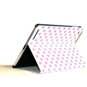  iPad 2 Polka Dots Smart Cover Case (White/Pink) with Free 
