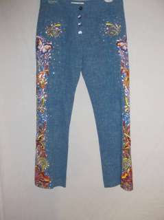 Christian Dior Butterfly Embroidered Pants w Rhinestones US 6  
