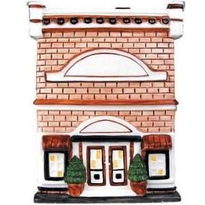  Two Story Brick House Ceramic Cookie Jar: Kitchen & Dining