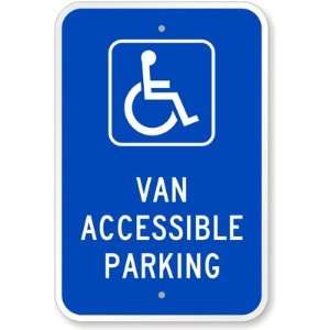  Van Accessible Parking (with Graphic) Aluminum Sign, 18 x 