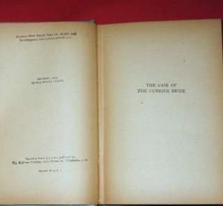 RARE CLASSIC CASE OF THE CURIOUS BRIDE MYSTERY 1934 HC  