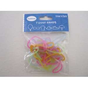  Summer Glow In The Dark Funny Bands Shaped Rubber Bands 