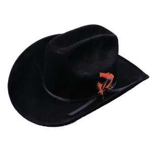  Cowboy Hat Black Felt Med: Home & Kitchen